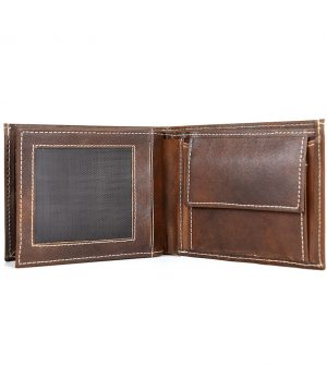 Pánska peňaženka z pravej kože č.8407 v tmavo hnedej farbe