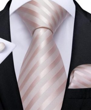 Pánsky kravatový set - kravata, manžety a vreckovka v staro-ružovej farbe