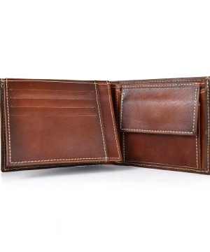 Pánska peňaženka z pravej kože č.8408 v Cigaro farbe, ručne natieraná