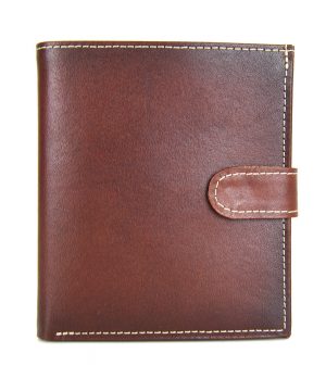 Luxusná exkluzívna kožená peňaženka č.8333 v Cigaro farbe, ručne tamponovaná