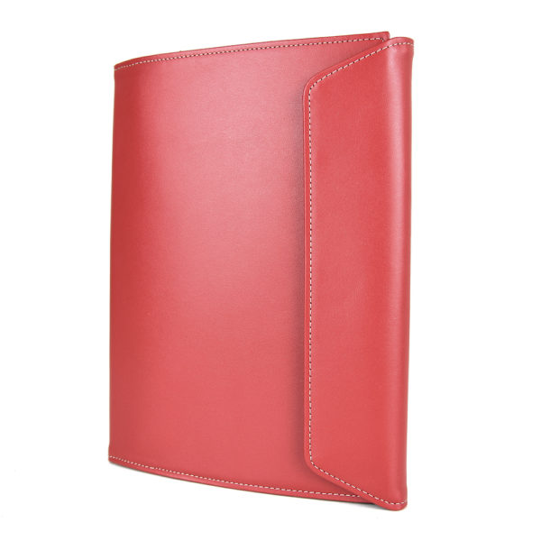 Kožený pracovný zápisník A5 v červenej farbe