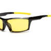 Polarizované okuliare pre šoférov s čierno-žltým rámom
