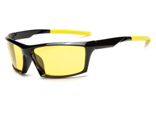 Polarizované okuliare pre šoférov s čierno-žltým rámom