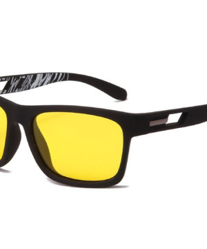 Polarizované štýlové okuliare pre šoférov s čierno-strieborným rámom