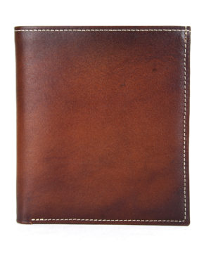 Pánska kožená peňaženka č.8333/1 v Cigaro farbe, ručne tamponovaná