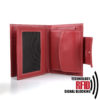 RFID kožená peňaženka v červenej farbe vybavená blokáciou RFID / NFC, č.8211