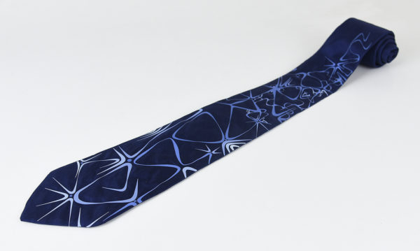 Pánska kravata zo 100% hodvábu - Big bang blue, HAND-MADE Slovensko