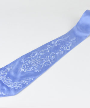 Pánska kravata zo 100% hodvábu - Ornament lily, HAND-MADE Slovensko