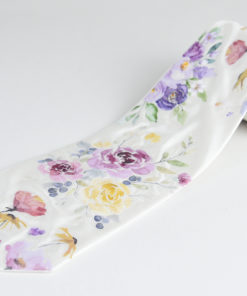 Pánska kravata zo 100% hodvábu - Lúčne kvety, HAND-MADE Slovensko