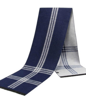 Pánsky bavlnený šál v modro - sivej farbe