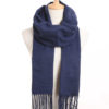 Pánsky kašmírový a bavlnený šál v modrej farbe 190 x 35 cm