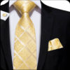 Luxusná pánska kravatová sada so zlatým vzorom