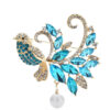 Luxusná brošňa v podobe modrého kryštálového vtáčika