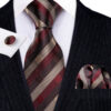 Pánsky kravatový set s pásmi s gombíkmi a vreckovkou