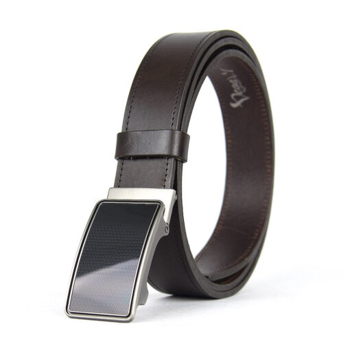 Pánsky kožený opasok s brzdou, šírka 3.5cm - VISION - Image 2