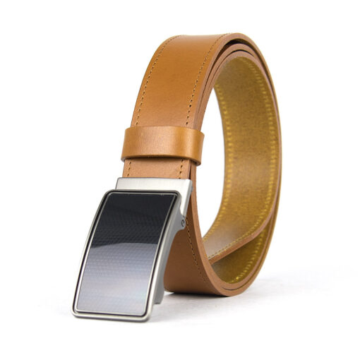Pánsky kožený opasok s brzdou, šírka 3.5cm - VISION - Image 6