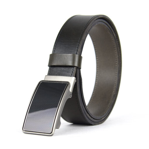 Pánsky kožený opasok s brzdou, šírka 3.5cm - VISION - Image 3