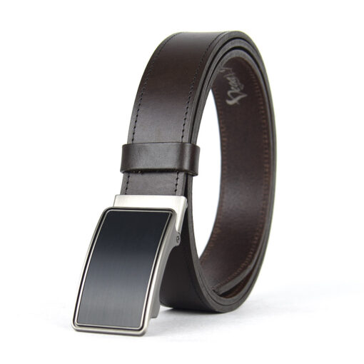 Pánsky kožený opasok s brzdou, šírka 3.5cm - GENTEEL - Image 2