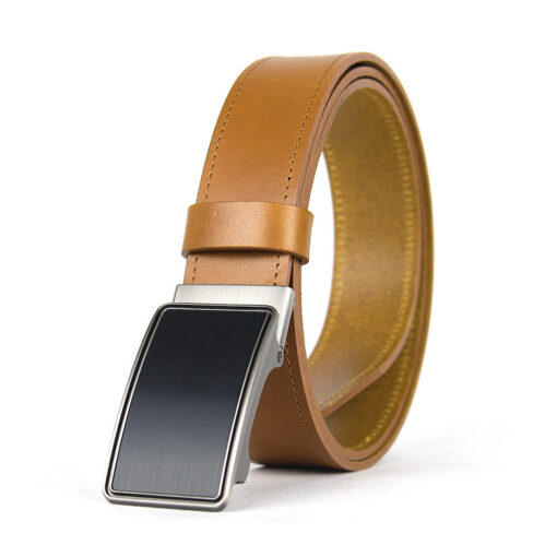 Pánsky kožený opasok s brzdou, šírka 3.5cm - GENTEEL - Image 3