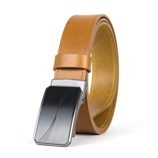 Pánsky kožený opasok s brzdou, šírka 3.5cm - WAVY - Image 4