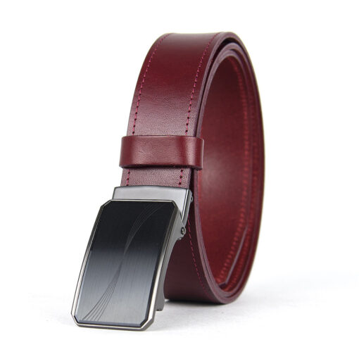 Pánsky kožený opasok s brzdou, šírka 3.5cm - WAVY - Image 3