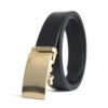 Pánsky kožený opasok s automatickou prackou BRUSHED GOLD