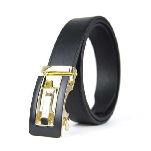 Pánsky kožený opasok s automatickou prackou GOLD BOX