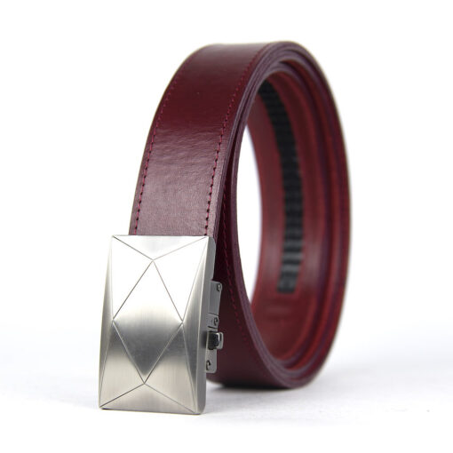 Pánsky kožený opasok s automatickou prackou NICKEL POLYGON - Image 4