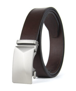 Alternative view of Pánsky kožený opasok s automatickou prackou NICKEL XYRON