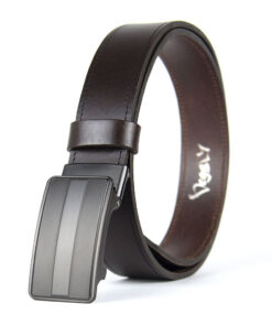 Alternative view of Pánsky kožený opasok s brzdou, šírka 3.5cm - CARBON