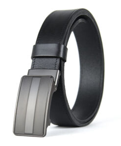 Pánsky kožený opasok s brzdou, šírka 3.5cm - CARBON