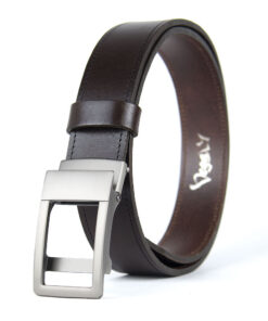 Alternative view of Pánsky kožený opasok s brzdou, šírka 3.5cm - NICKEL AXIS