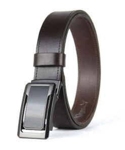 Alternative view of Pánsky kožený opasok s brzdou, šírka 3.5cm - GRAPHITE CORE