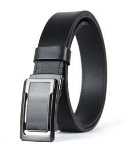 Pánsky kožený opasok s brzdou, šírka 3.5cm - GRAPHITE CORE