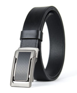 Pánsky kožený opasok s brzdou, šírka 3.5cm - NICKEL CORE
