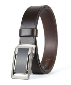 Alternative view of Pánsky kožený opasok s brzdou, šírka 3.5cm - NICKEL CORE