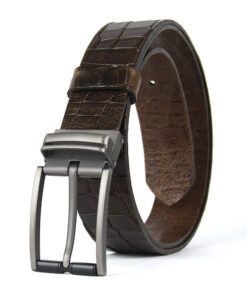 Alternative view of Pánsky kožený opasok s dezénom TITAN SHADOW, šírka 3.3cm, Výroba na Slovensku