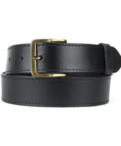 Prémiový kožený opasok ANTIQUE VALERIO, 4cm šírka, čierna farba